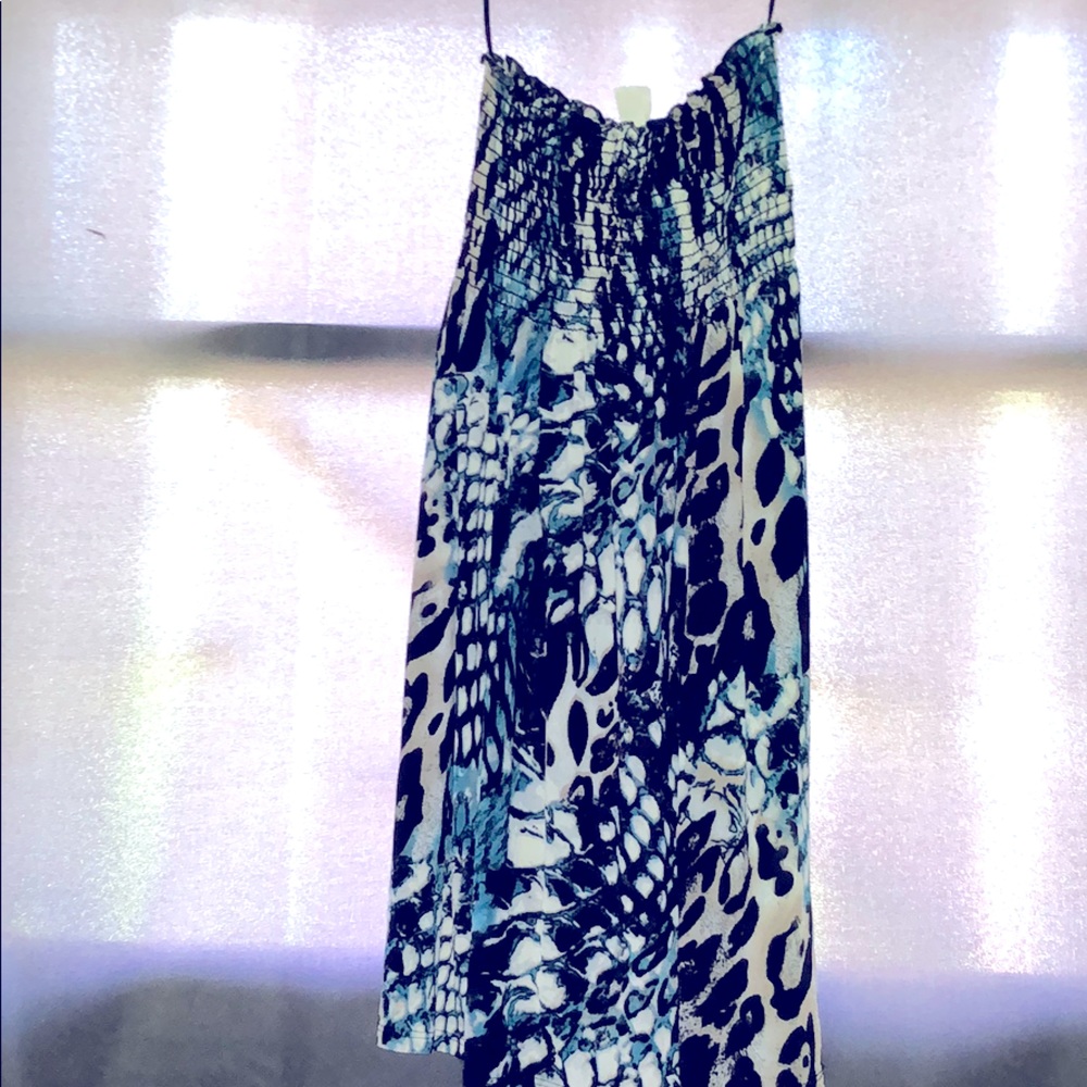Tube top flowy dress